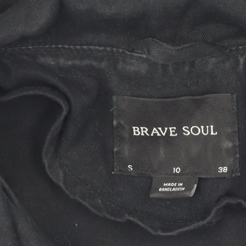 Brave Soul Women's Black Utility Jacket Size 10