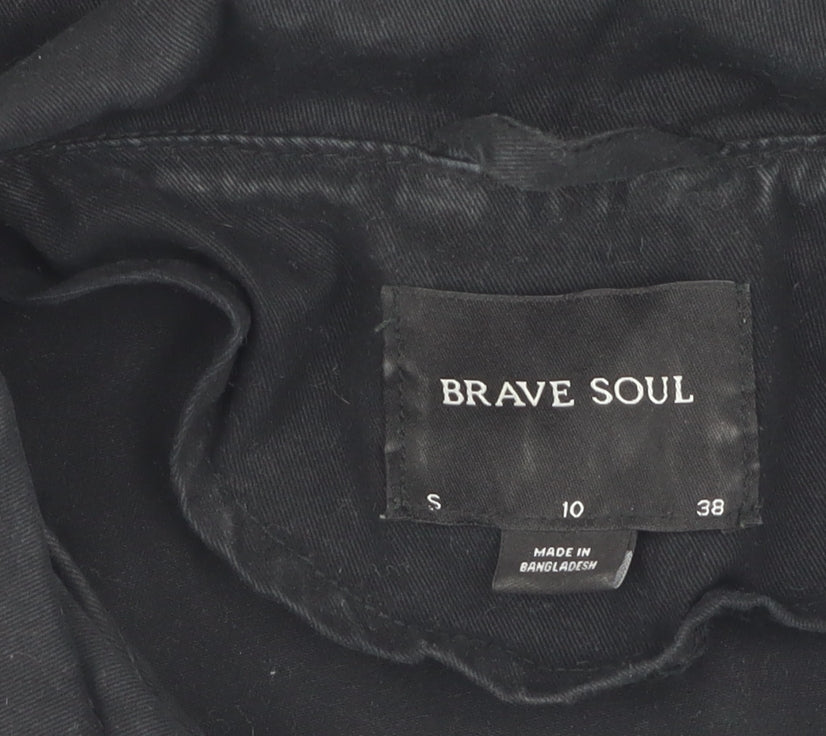 Brave Soul Women's Black Utility Jacket Size 10