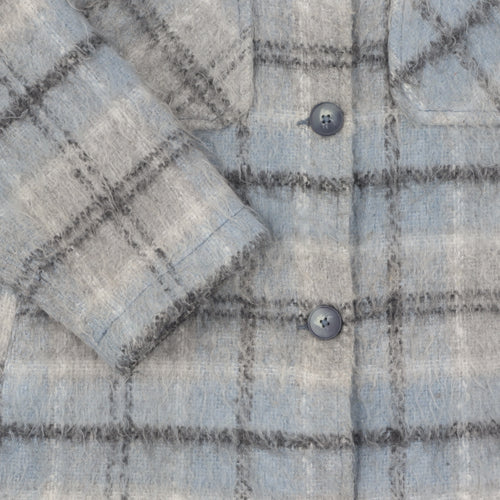 Topshop Women's Blue Plaid Jacket Medium