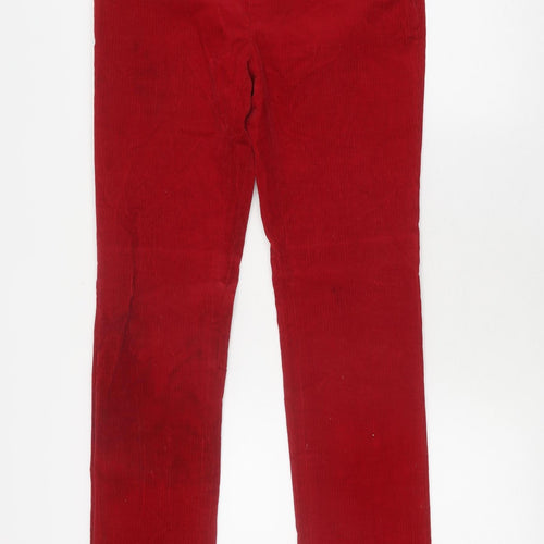 Joseph Women's Red Straight Trousers Size 14