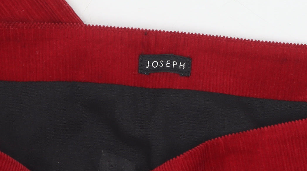 Joseph Women's Red Straight Trousers Size 14