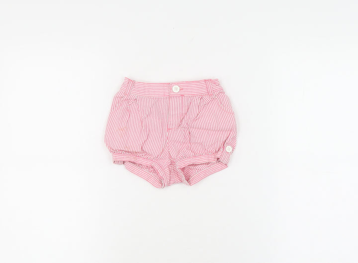 Gap Unisex Baby Pink Striped Shorts 6-12 Months