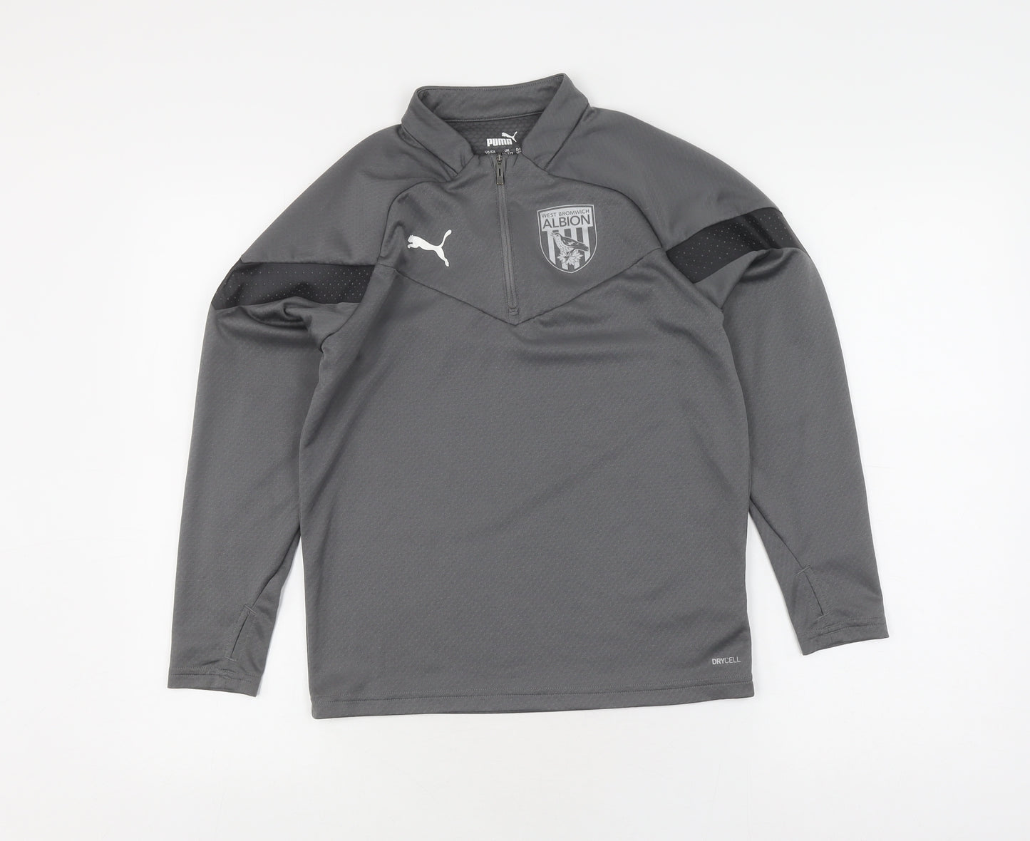 Puma Boys Grey Training Pullover, 11-12 Years, Long Sleeve