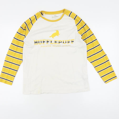 Marks and Spencer Boys Hufflepuff T-Shirt, Yellow, 12-13 Years