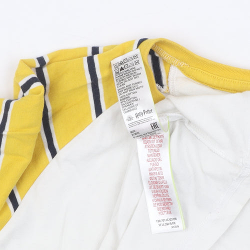 Marks and Spencer Boys Hufflepuff T-Shirt, Yellow, 12-13 Years