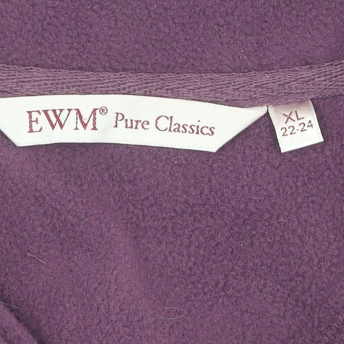 EWM Pure Classics Women's Purple Fleece Jacket Size 22