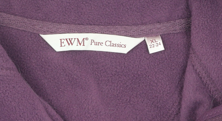 EWM Pure Classics Women's Purple Fleece Jacket Size 22
