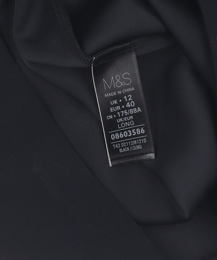 Marks and Spencer Women's Black Size 12 Long Dress