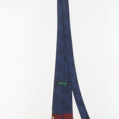 Havana Men's Blue Christmas Silk Slim Tie