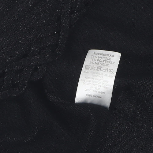 David Emanuel Women's Black Shrug, Size 16, V-Neck Elegance