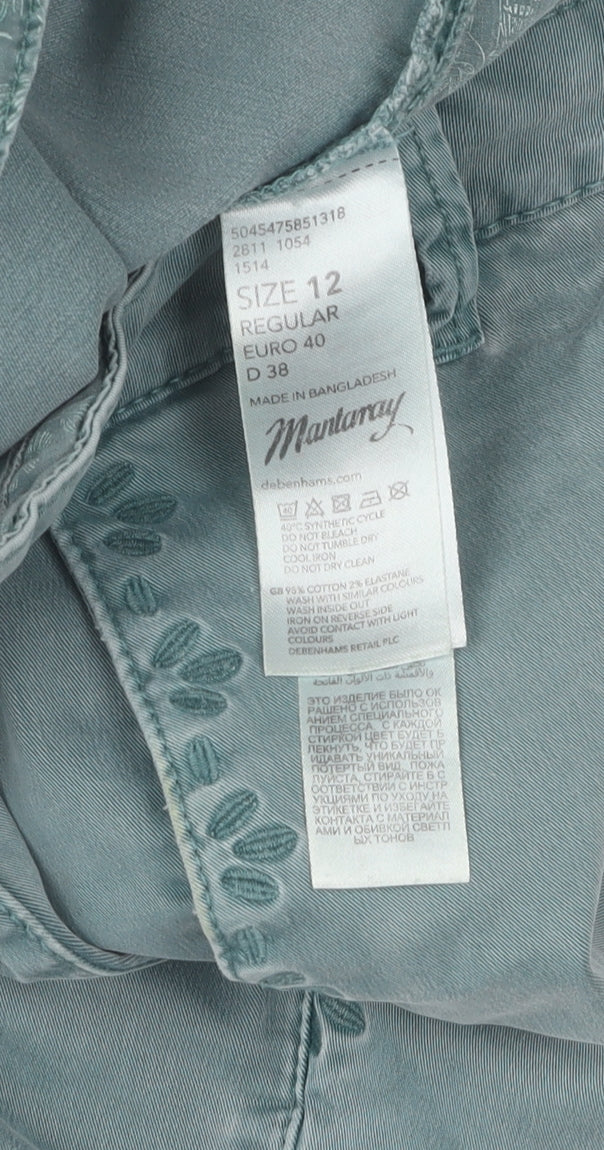 Mantaray Women's Blue Chino Trousers - Size 12, Regular Fit