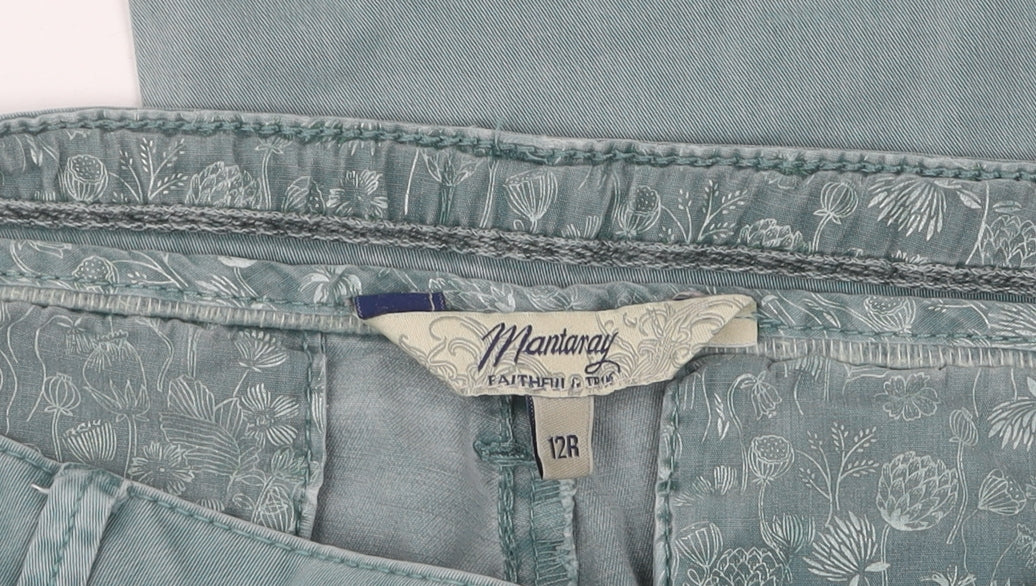 Mantaray Women's Blue Chino Trousers - Size 12, Regular Fit