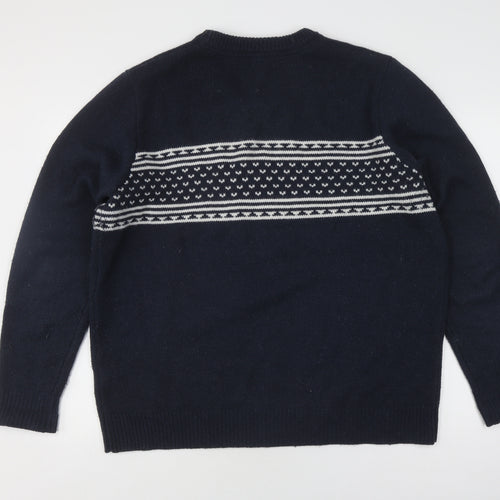 Quba & Co. Men's XL Blue Wool Pullover Jumper