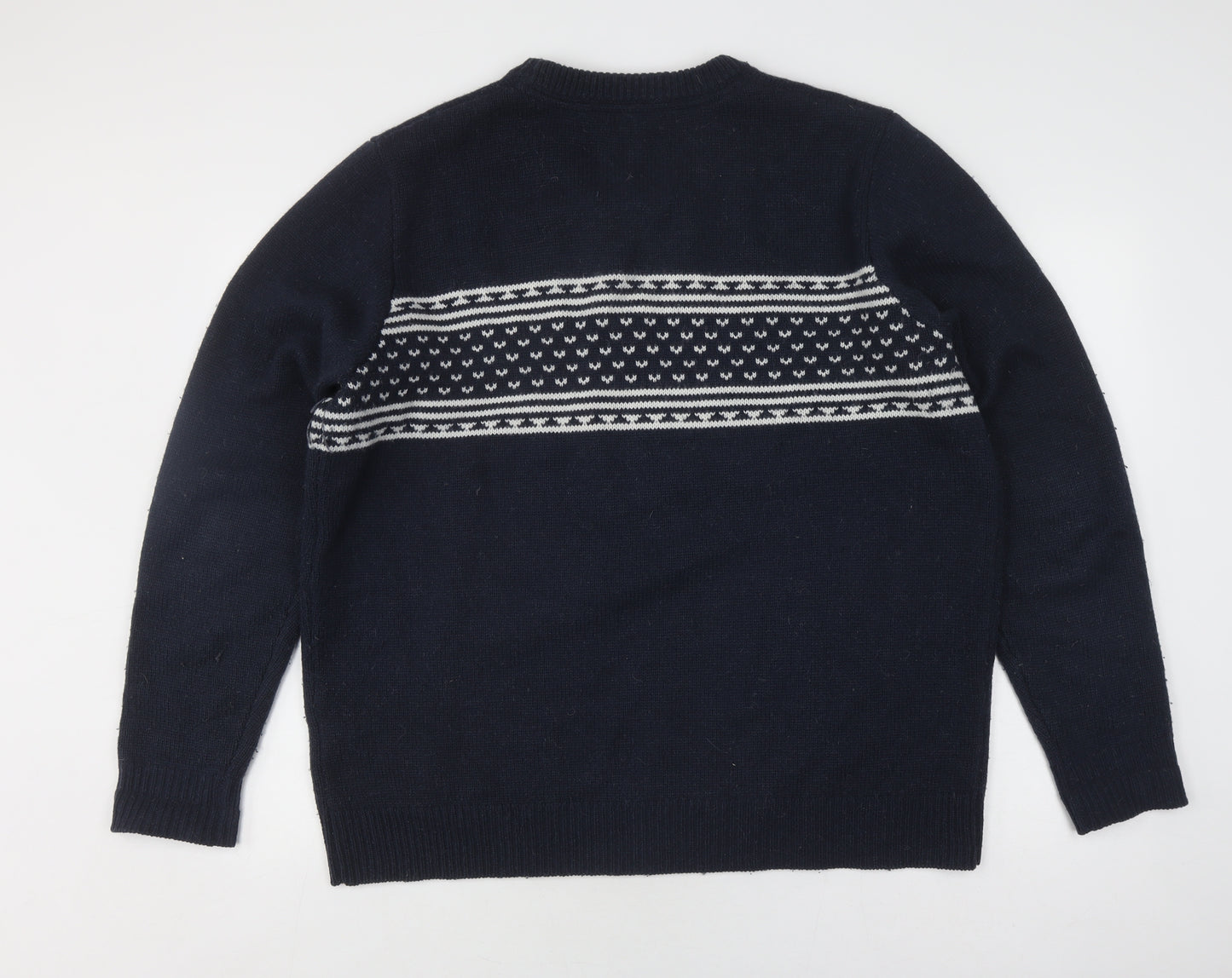 Quba & Co. Men's XL Blue Wool Pullover Jumper