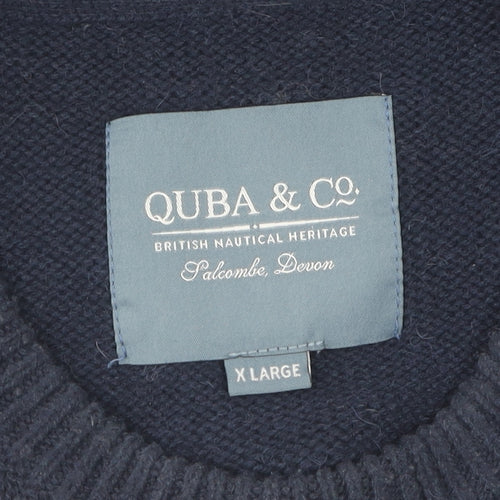 Quba & Co. Men's XL Blue Wool Pullover Jumper
