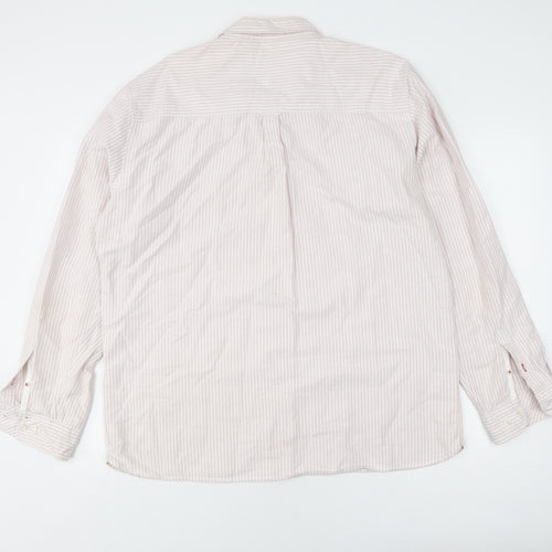 Fat Face Men's Beige Striped Long Sleeve Shirt XL