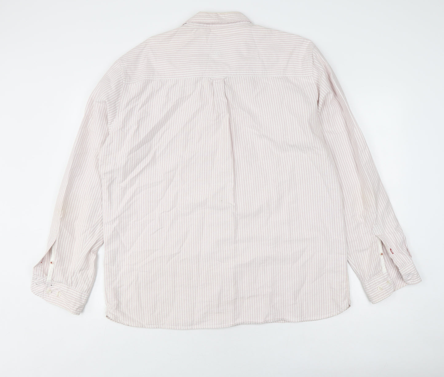 Fat Face Men's Beige Striped Long Sleeve Shirt XL