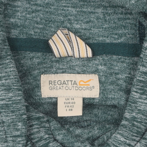 Regatta Women's Green Hoodie Size 14 Polyester