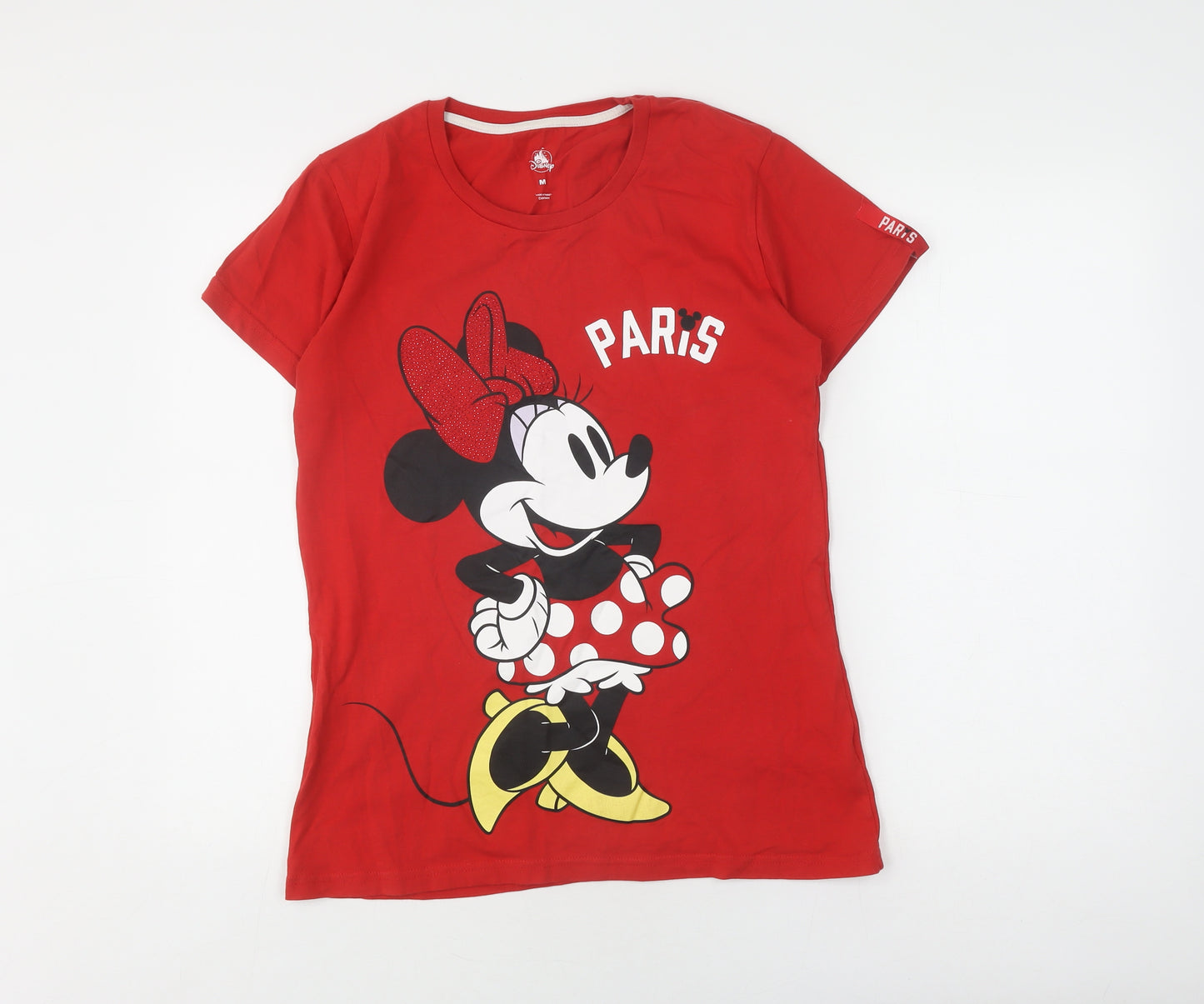 Disney Women's Red Minnie Mouse T-Shirt Size M