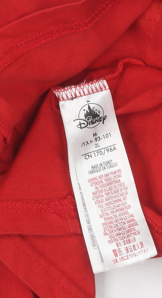 Disney Women's Red Minnie Mouse T-Shirt Size M