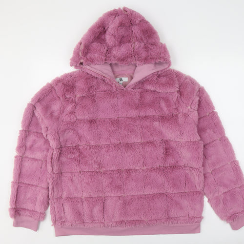 Be You Women's Pink Hooded Pullover Hoodie Size 12/14