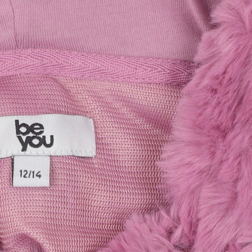 Be You Women's Pink Hooded Pullover Hoodie Size 12/14