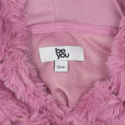 Be You Women's Pink Hooded Pullover Hoodie Size 12/14
