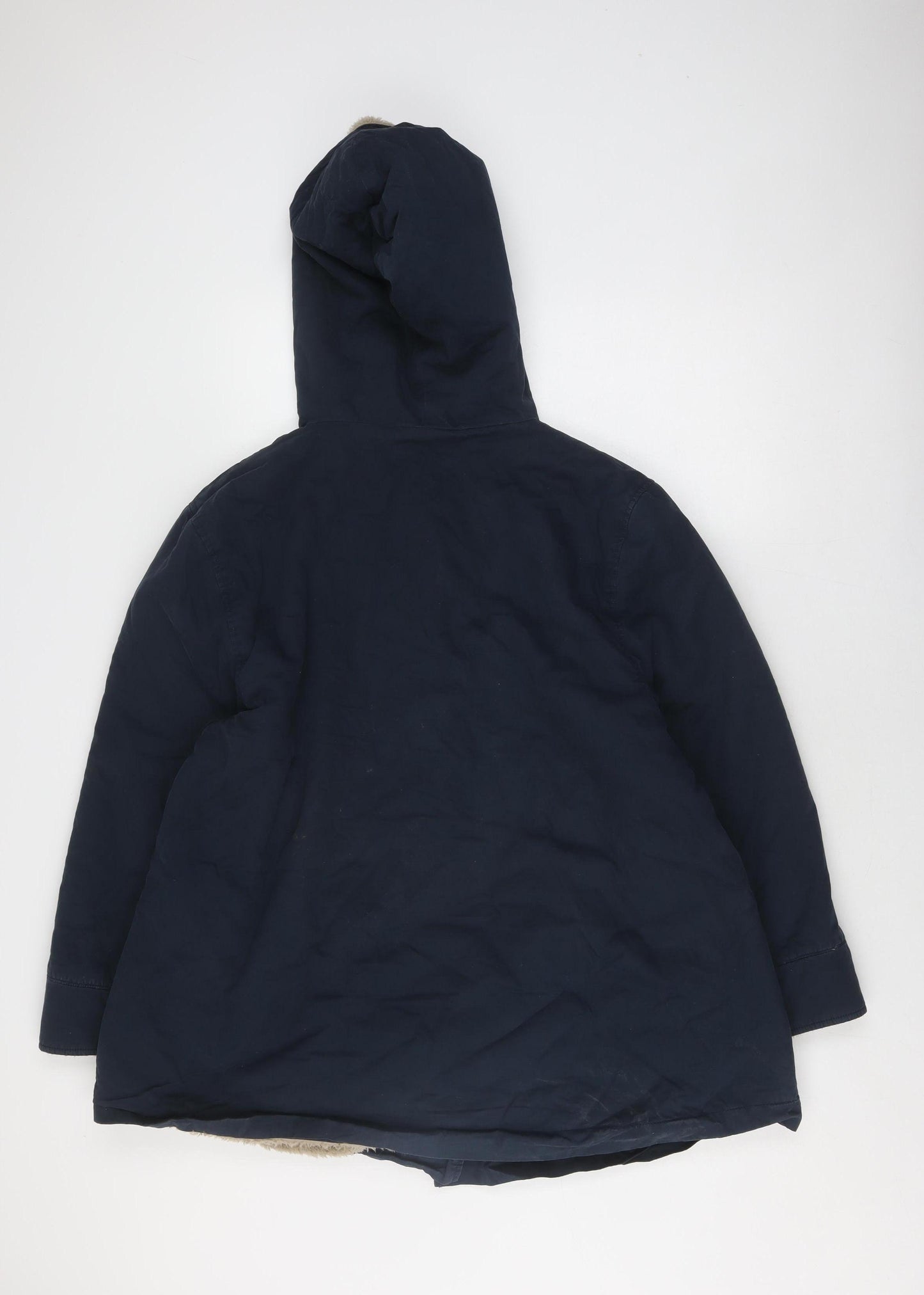 Seasalt Women's Blue Hooded Coat Size 16 - Casual Warm Winter