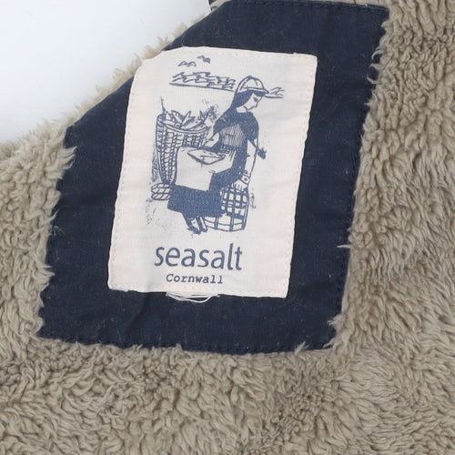 Seasalt Women's Blue Hooded Coat Size 16 - Casual Warm Winter