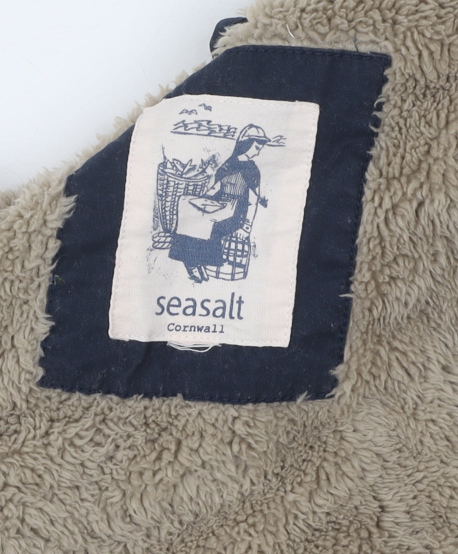 Seasalt Women's Blue Hooded Coat Size 16 - Casual Warm Winter