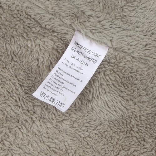 Seasalt Women's Blue Hooded Coat Size 16 - Casual Warm Winter