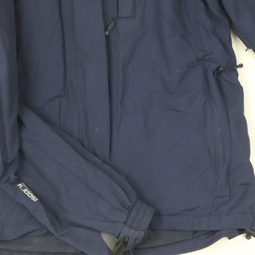 Mountain Warehouse Women's Blue Jacket UK 14 Waterproof Hooded