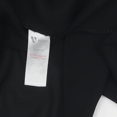 V by Very Women's Black Button-Up Shirt, Size 20