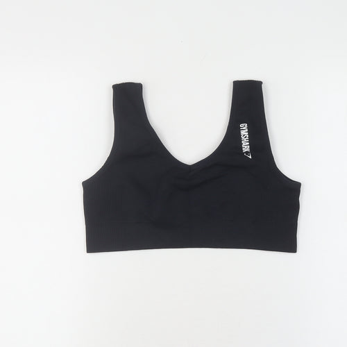 Gymshark Women's Black Stretch Cropped Tank Top L