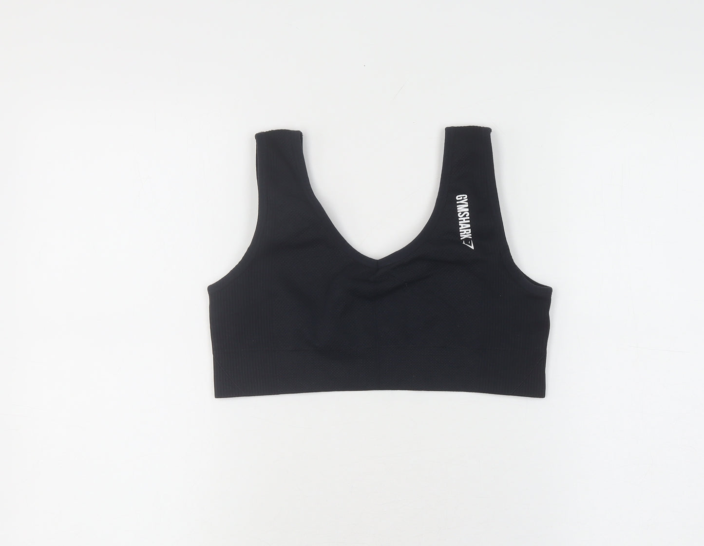 Gymshark Women's Black Stretch Cropped Tank Top L
