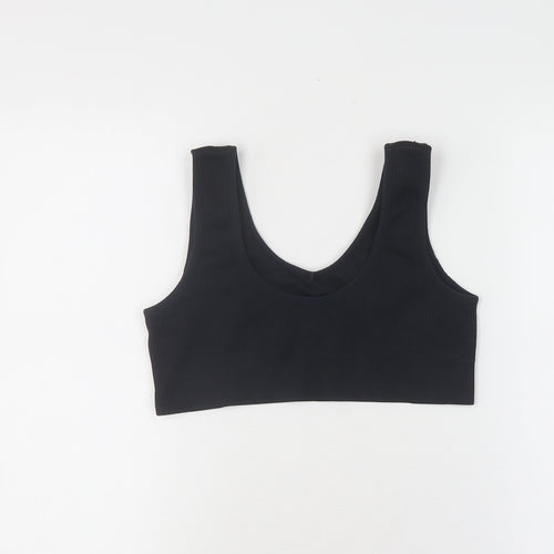 Gymshark Women's Black Stretch Cropped Tank Top L