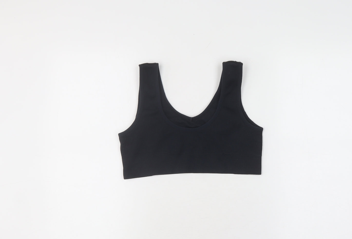 Gymshark Women's Black Stretch Cropped Tank Top L