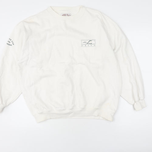 Super Flag Unisex White Pullover Sweatshirt XL