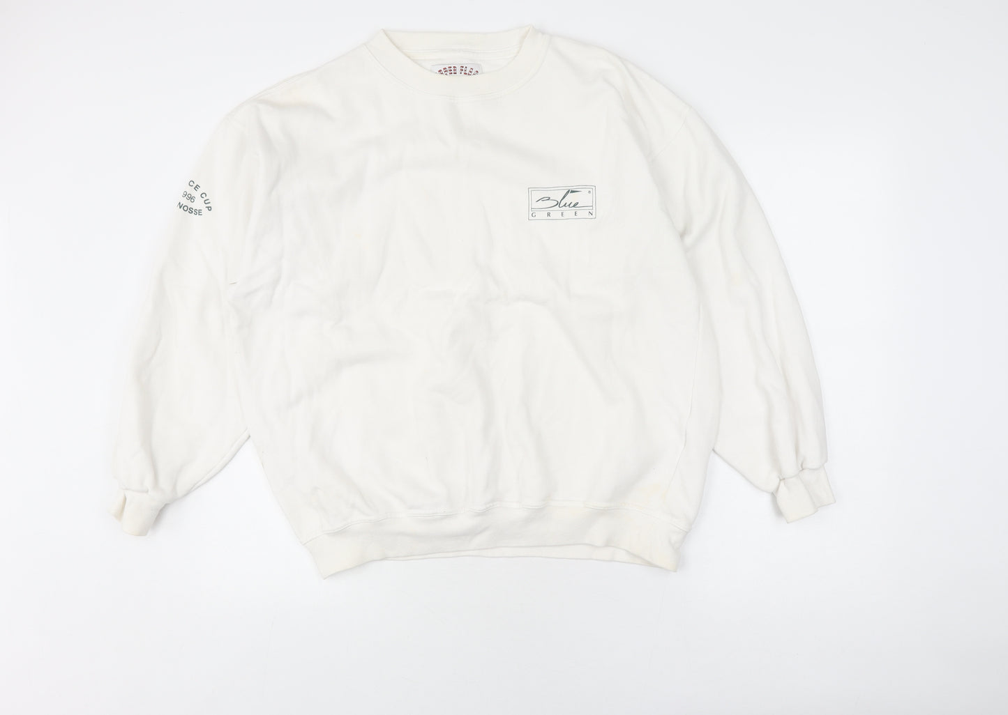 Super Flag Unisex White Pullover Sweatshirt XL
