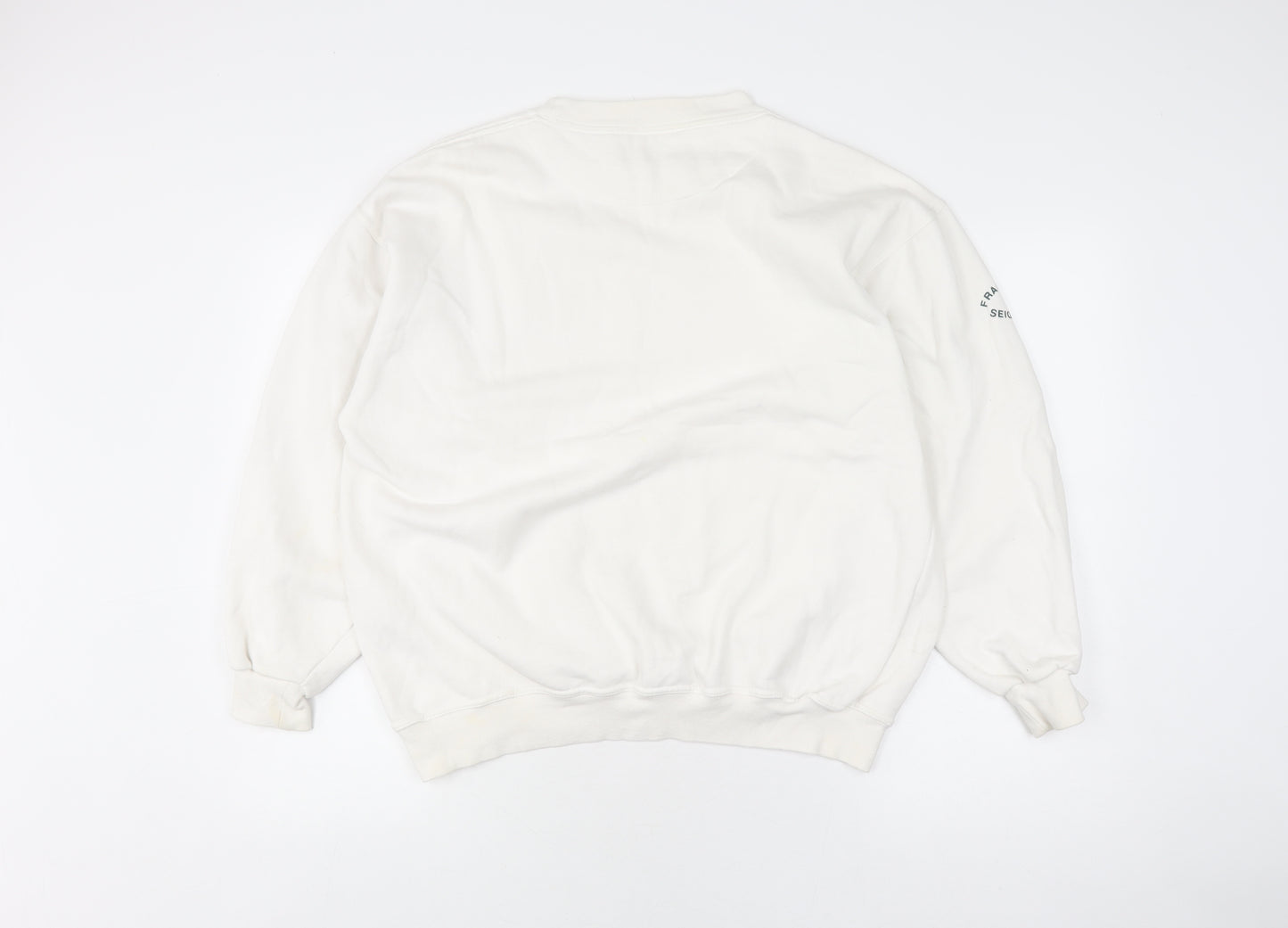 Super Flag Unisex White Pullover Sweatshirt XL