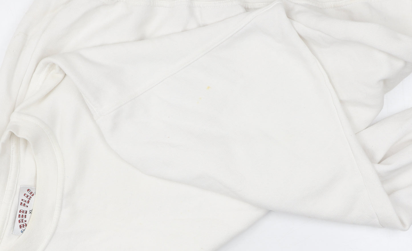 Super Flag Unisex White Pullover Sweatshirt XL