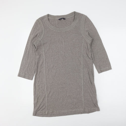 Marks and Spencer Women's Grey 3/4 Sleeve Top, Size 12