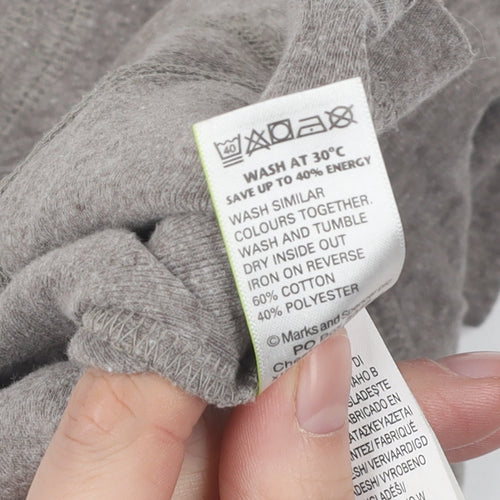 Marks and Spencer Women's Grey 3/4 Sleeve Top, Size 12