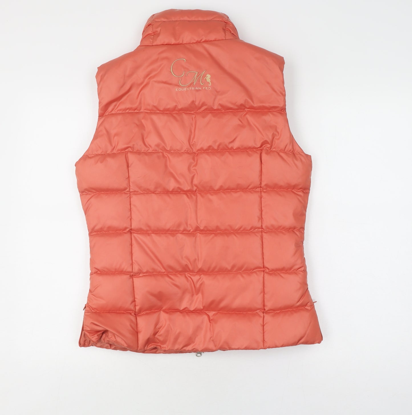 CGM Equestrian Fed Women's Orange Puffer Waistcoat