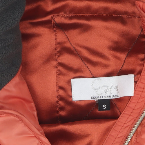 CGM Equestrian Fed Women's Orange Puffer Waistcoat
