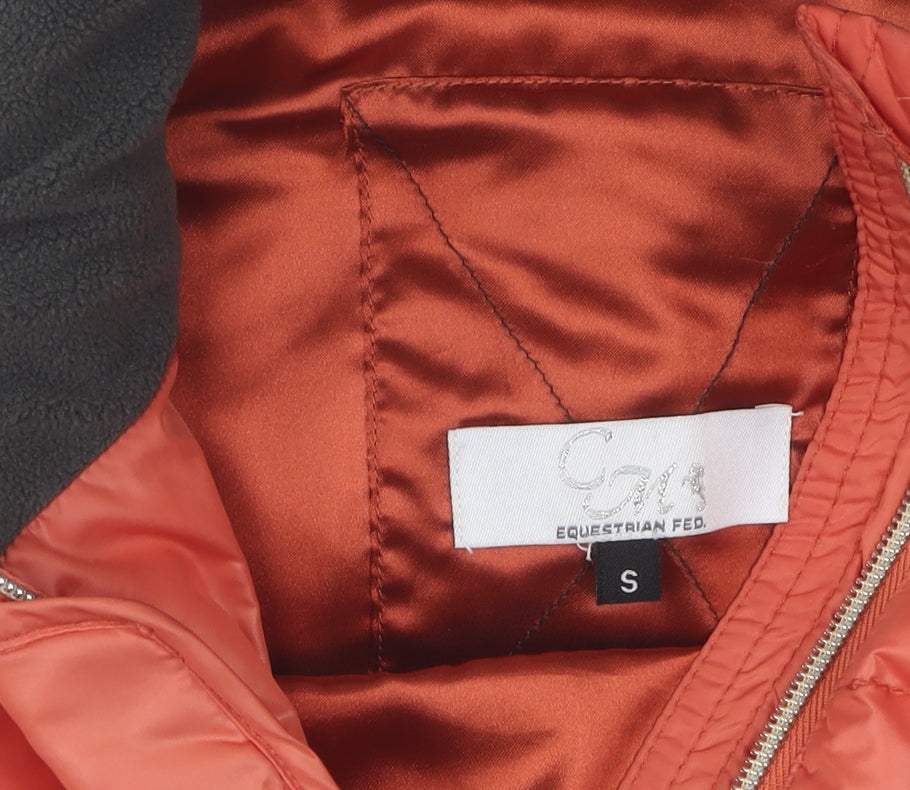 CGM Equestrian Fed Women's Orange Puffer Waistcoat