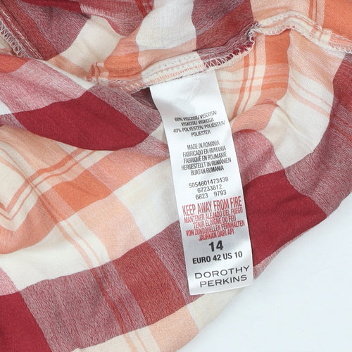 Dorothy Perkins Women's Multicoloured Plaid Button-Up Shirt