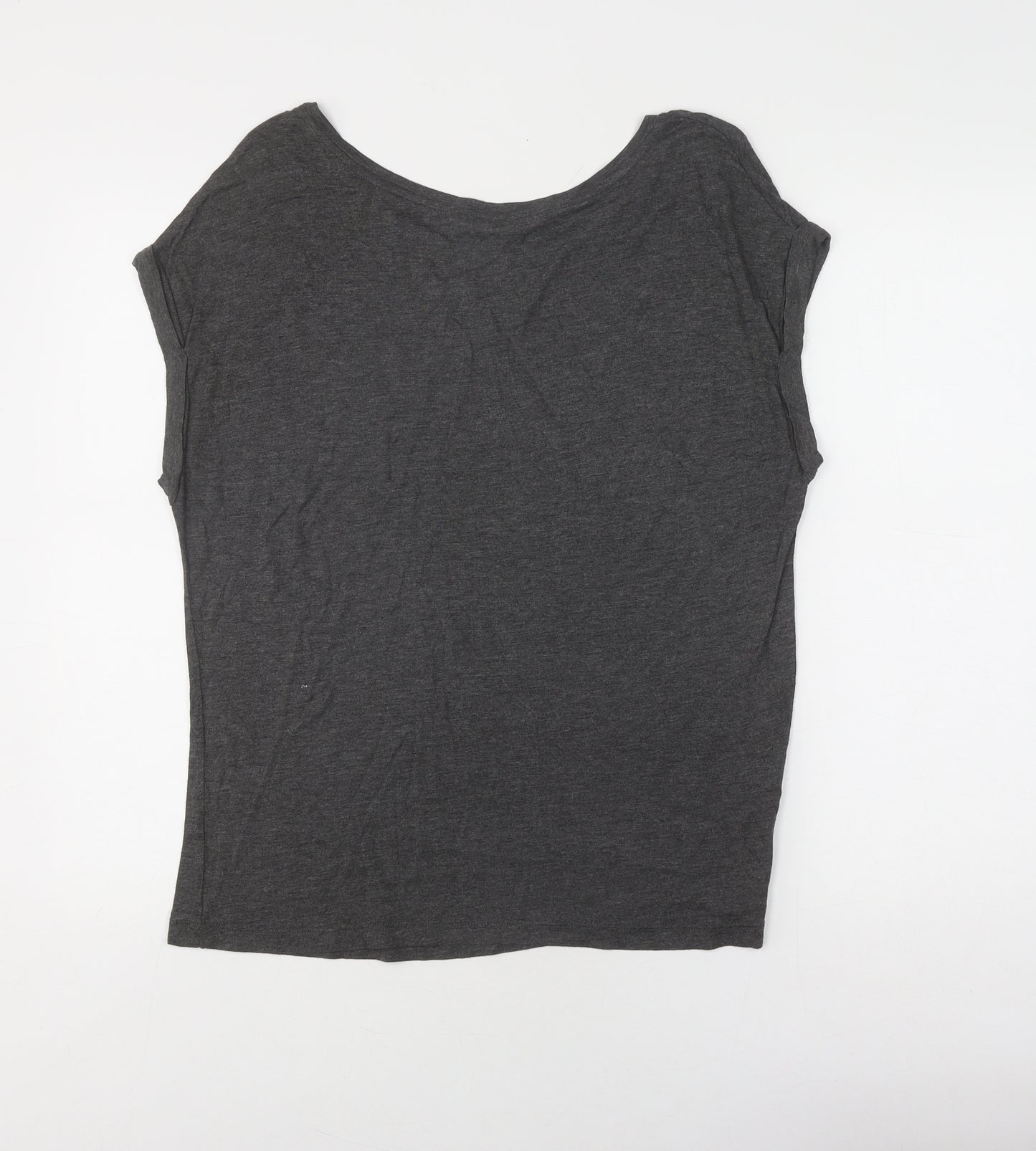 Mint Velvet Women's Grey Cotton T-Shirt, L, Casual Style