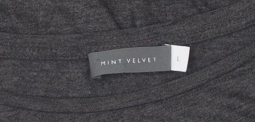 Mint Velvet Women's Grey Cotton T-Shirt, L, Casual Style