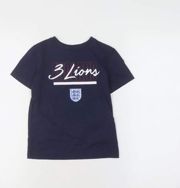 George Boys Blue 5-6 T-Shirt, England Football Design